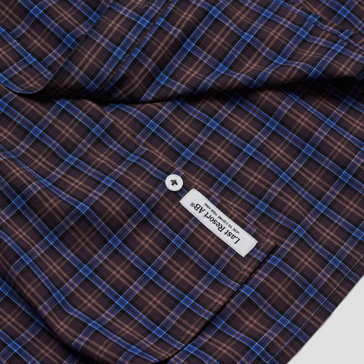 Last Resort AB OG Longsleeve Shirt Brown / Blue Check