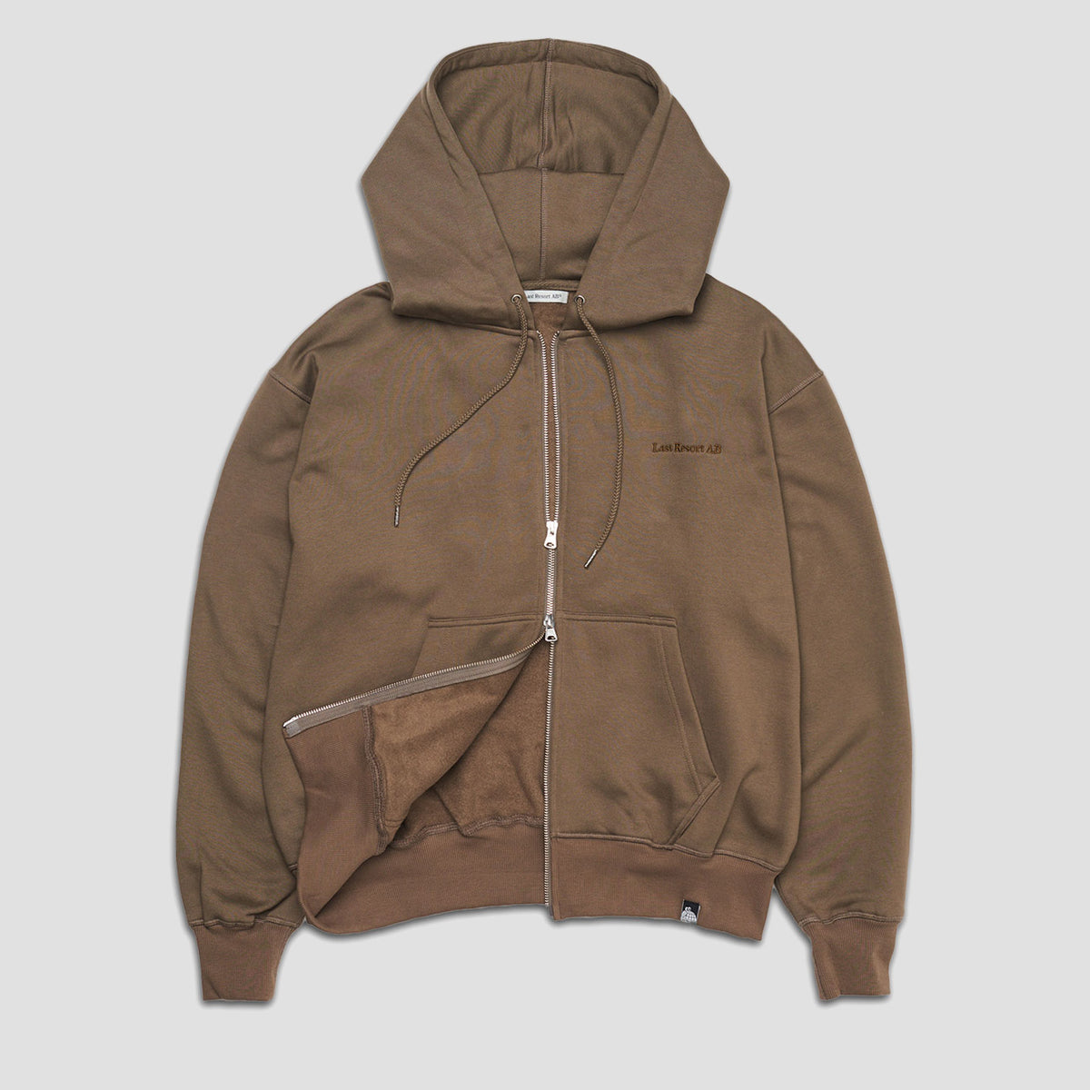 Last Resort AB Script Logo Zip Hoodie Khaki Beige