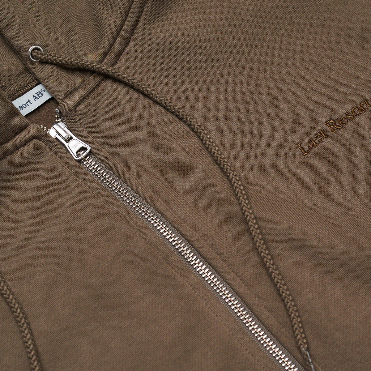 Last Resort AB Script Logo Zip Hoodie Khaki Beige
