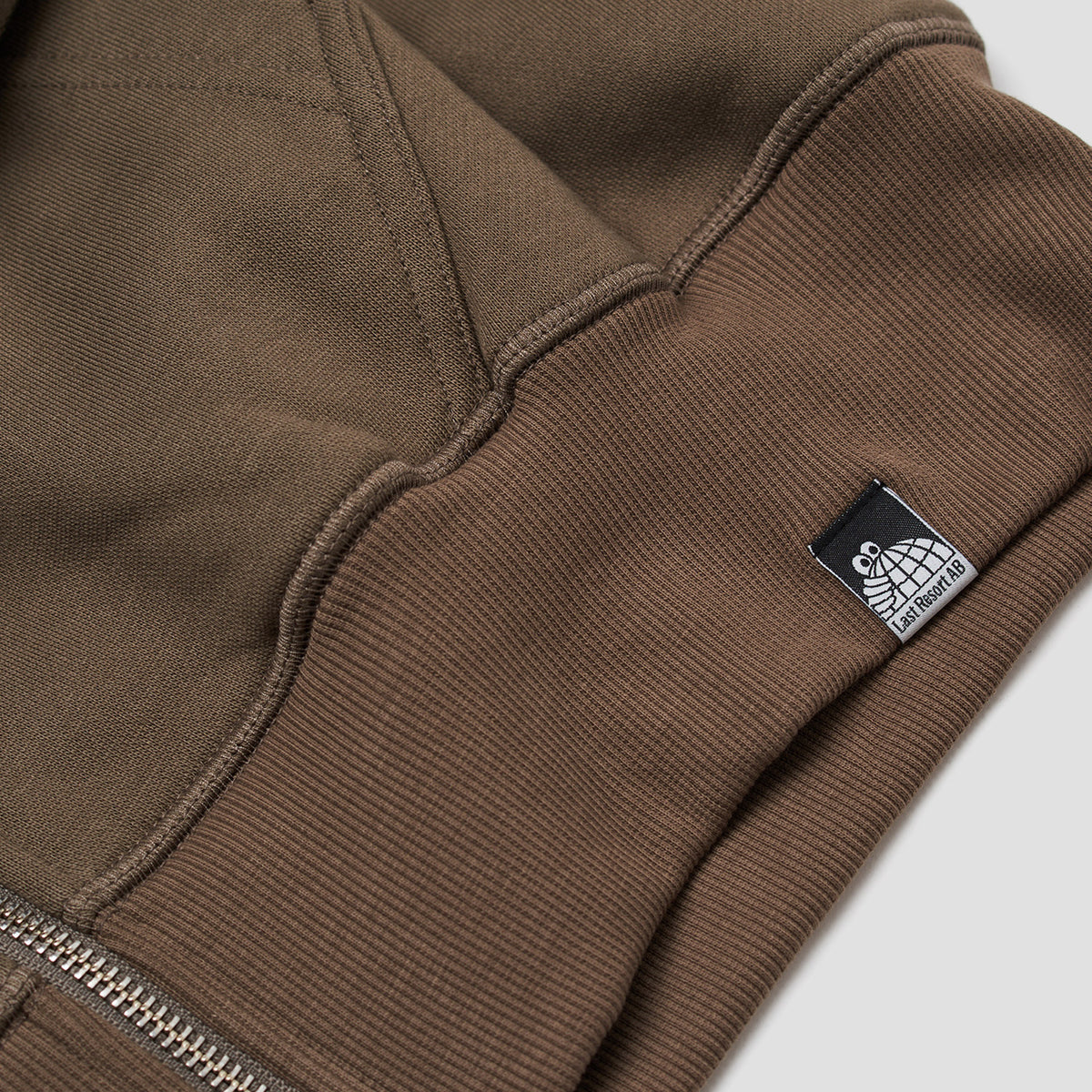 Last Resort AB Script Logo Zip Hoodie Khaki Beige