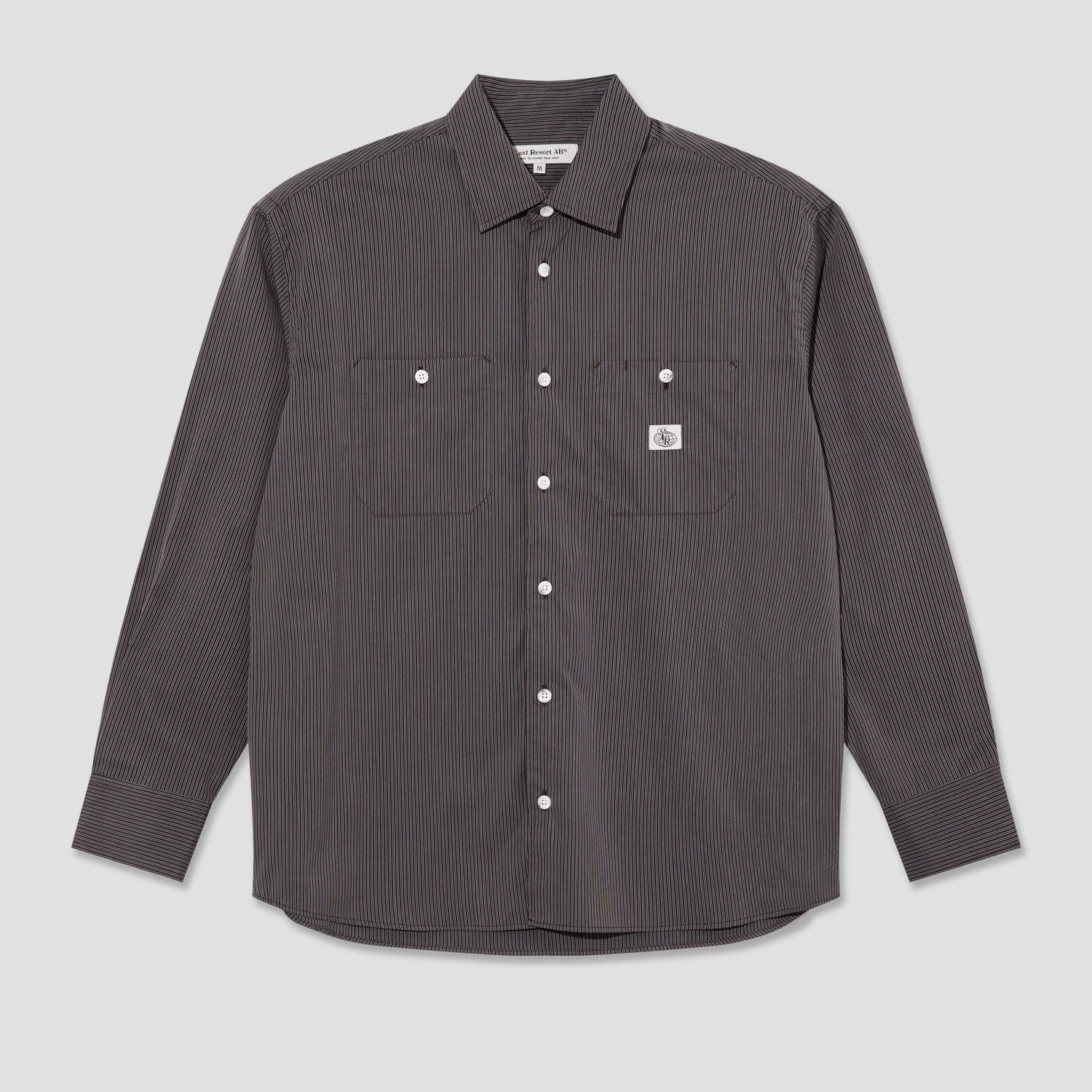 Last Resort AB SM001 Poplin Shirt Navy Stripe
