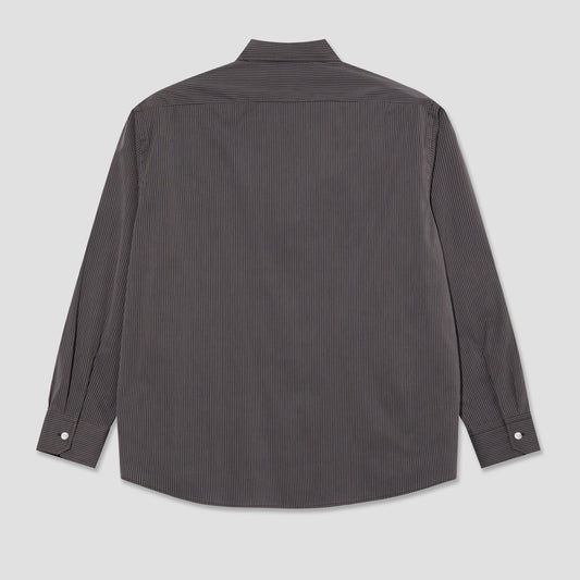 Last Resort AB SM001 Poplin Shirt Navy Stripe