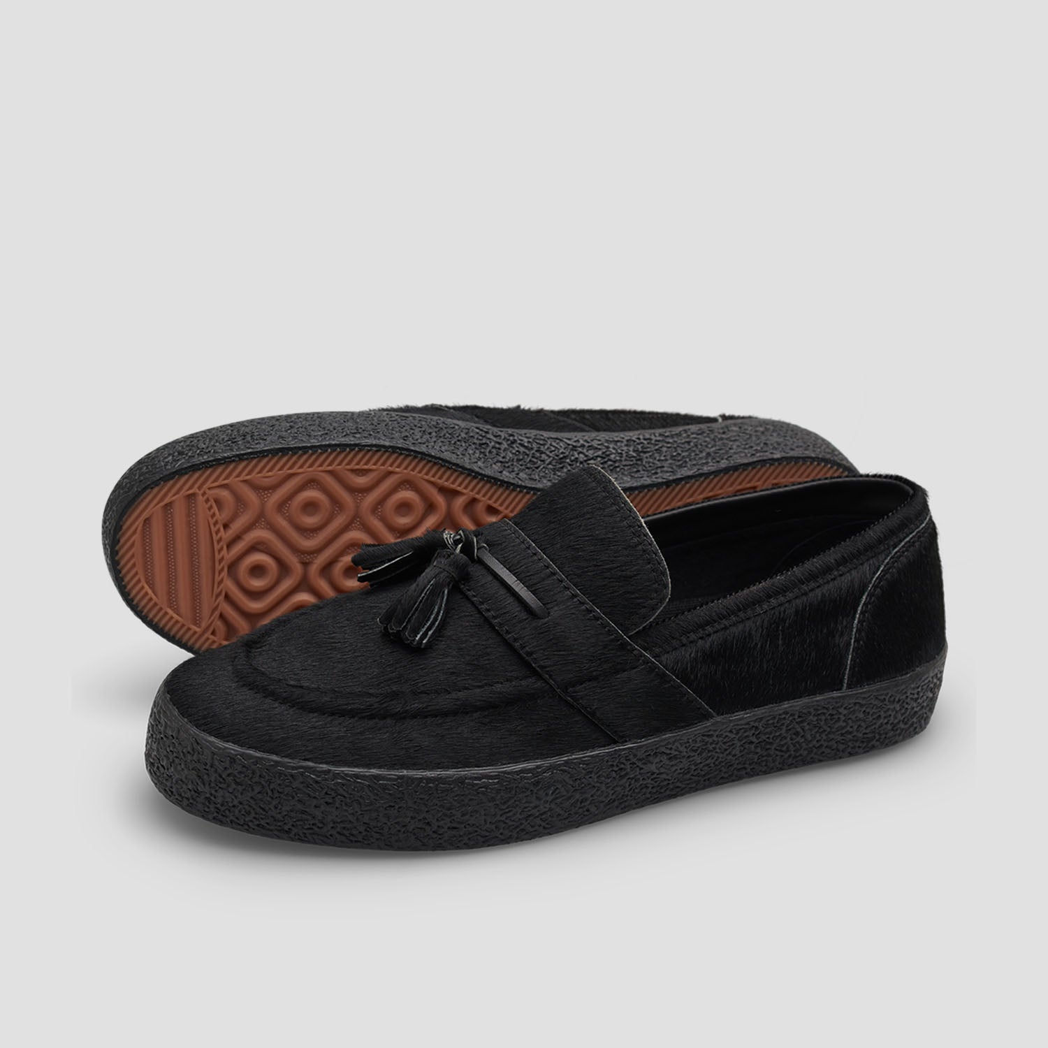 Last Resort AB VM005 Pony Hair Loafer Skate Shoes Leather Black / Black