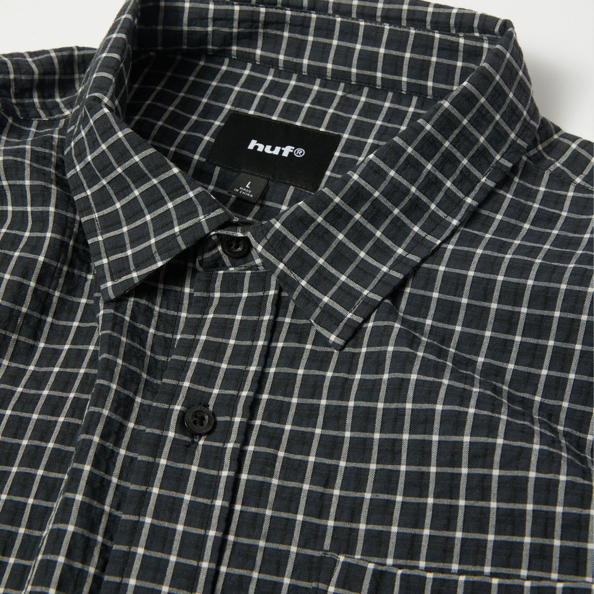 HUF Megablast Longsleeve Woven Top Black