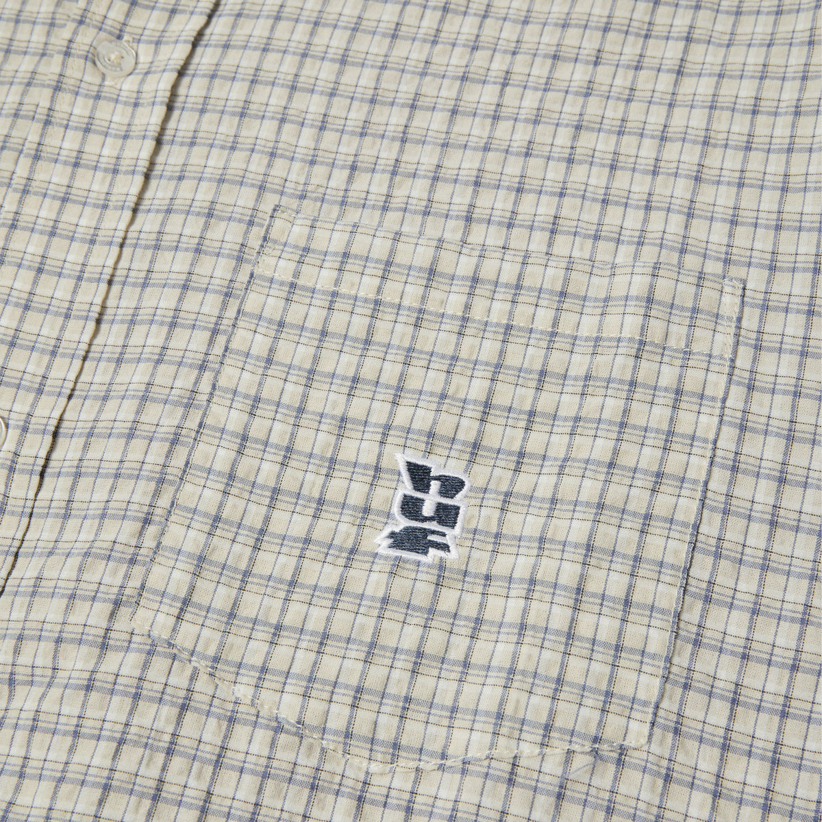 HUF Megablast Longsleeve Woven Top Natural