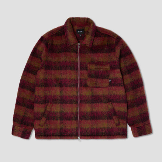 HUF Megablast Plaid Jacket Berry