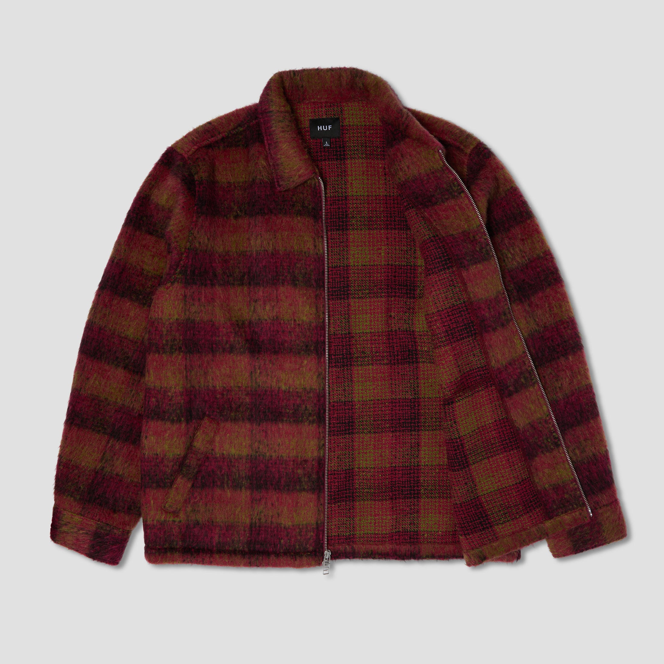 HUF Megablast Plaid Jacket Berry