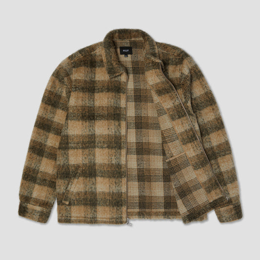 HUF Megablast Plaid Jacket Desert