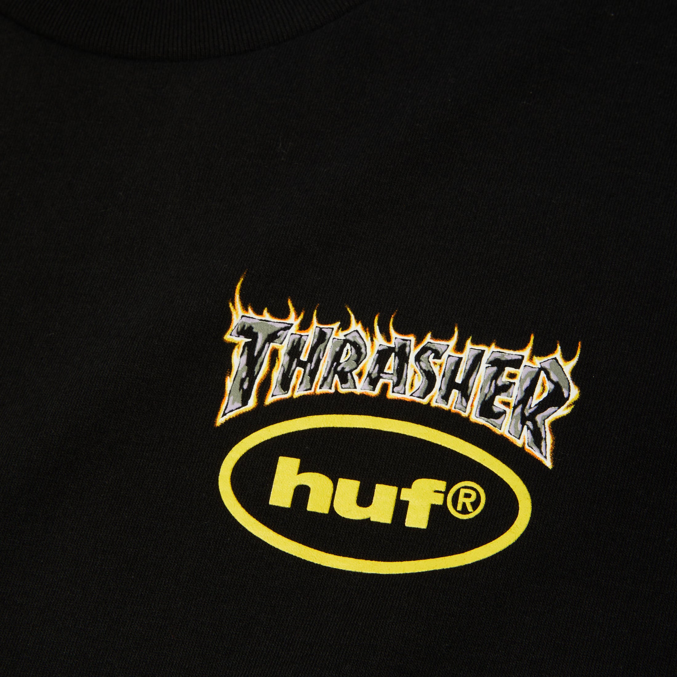 HUF x Thrasher Meltdown T-Shirt Black