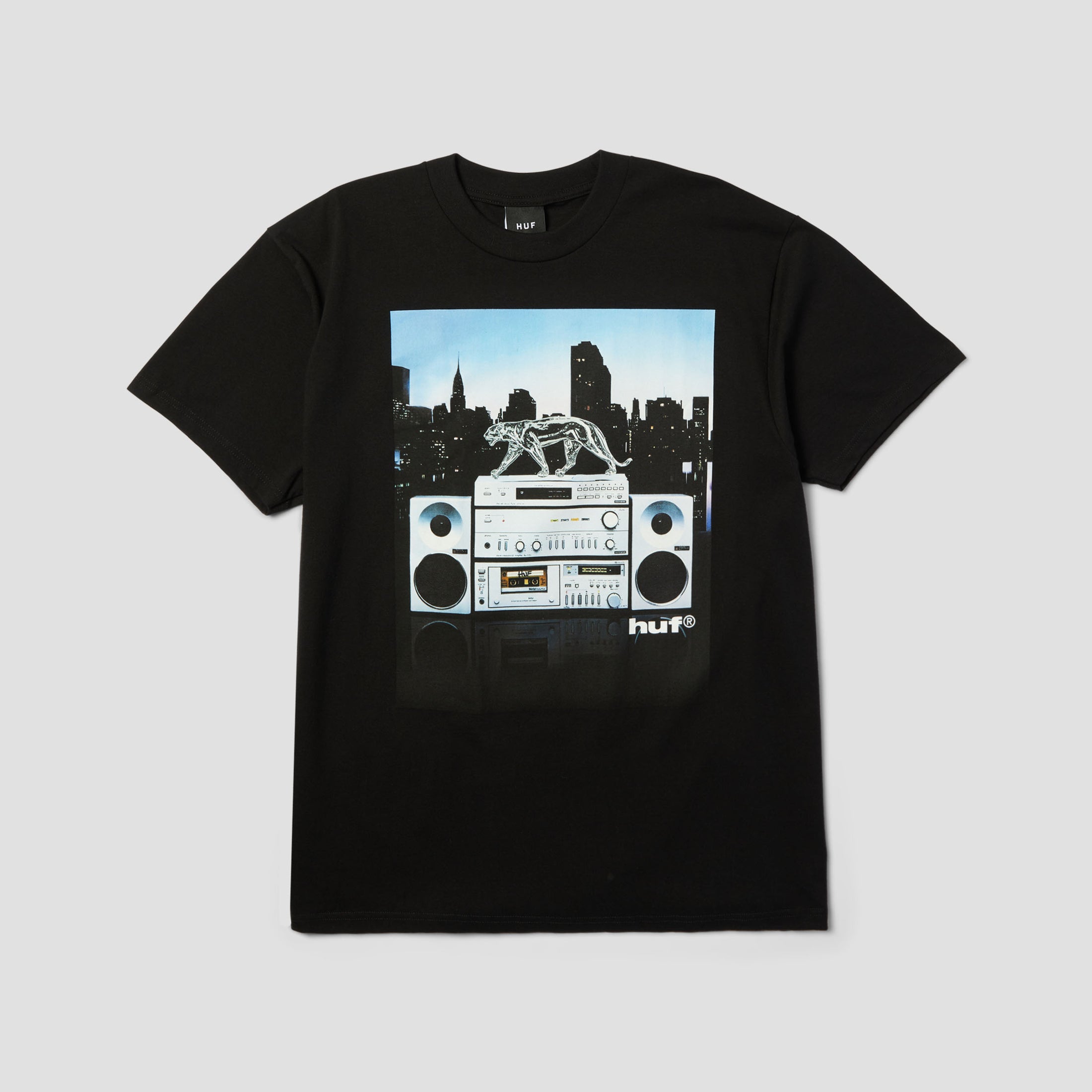 HUF Midnight Radio T-Shirt Black