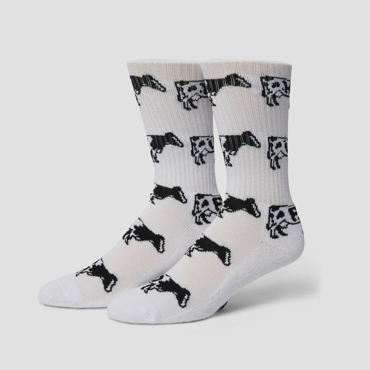 HUF Moo Crew Sock White