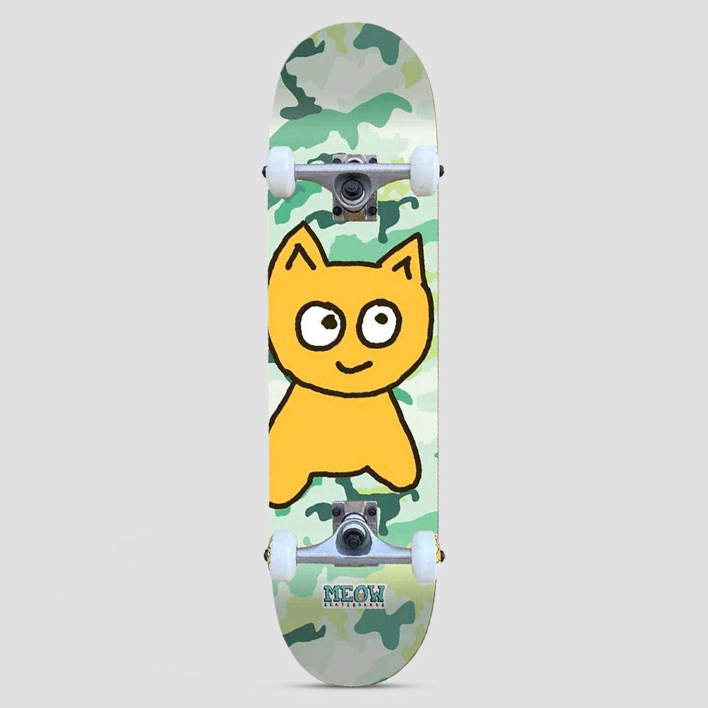 Meow 7.25 Big Cat Complete Skateboard Camo Green