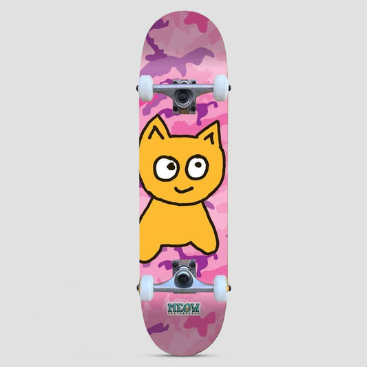 Meow 7.5 Big Cat Complete Skateboard Camo Pink