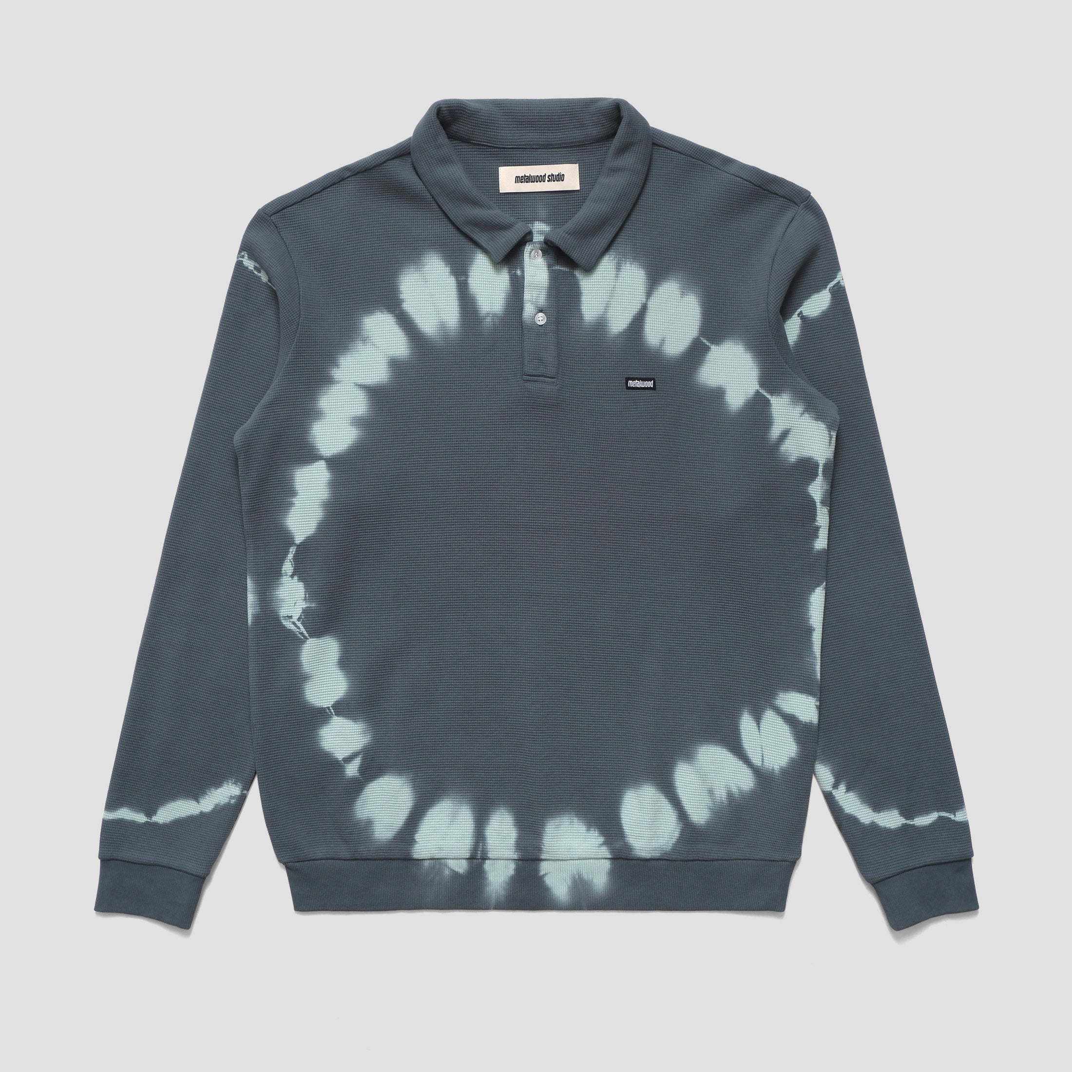 Metalwood Mini Metal Logo Thermal Polo Shirt Marine