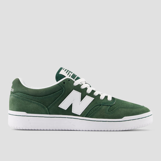 New Balance 480 Shoes Forest Green / White