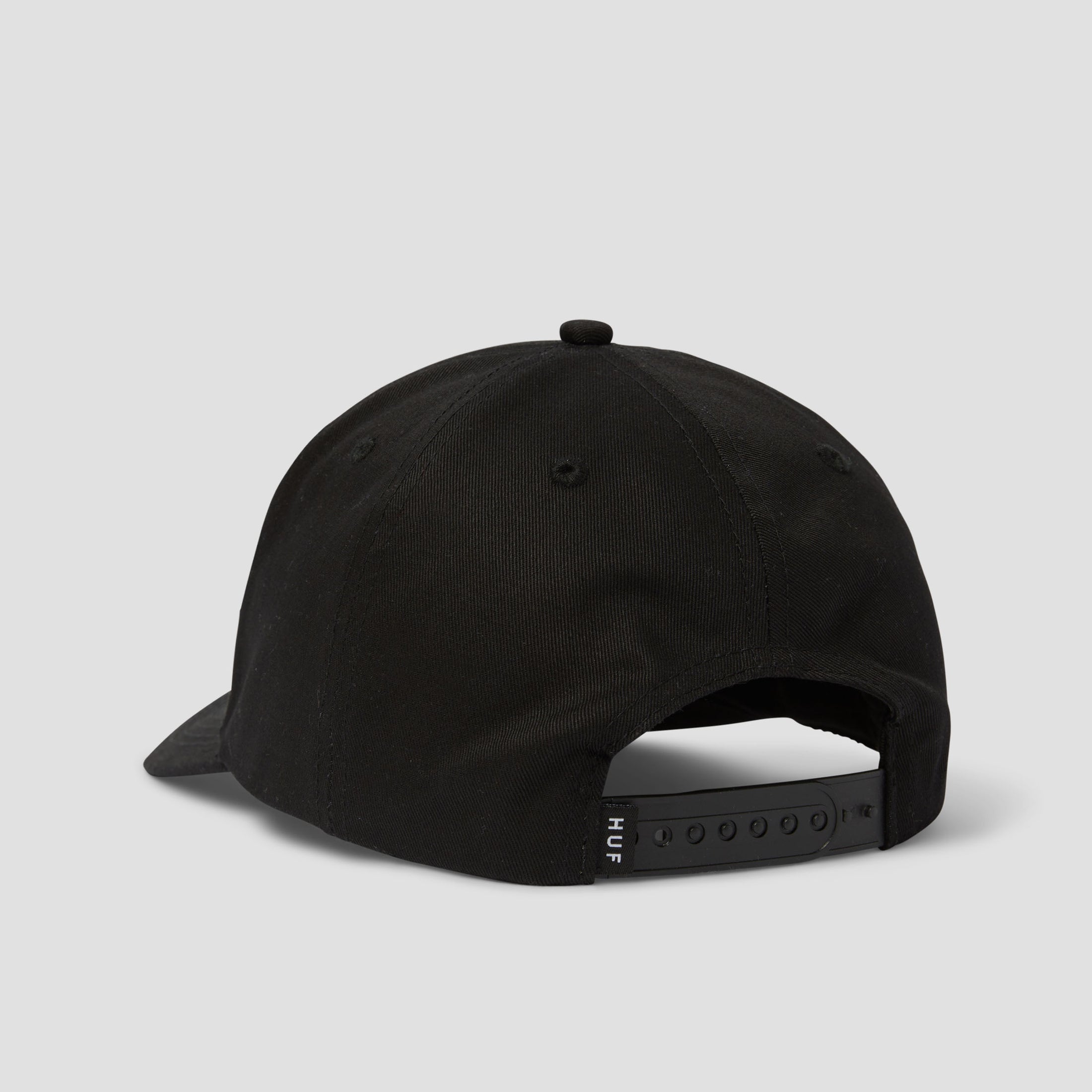 HUF Noble 6 Panel Snapback Cap Black