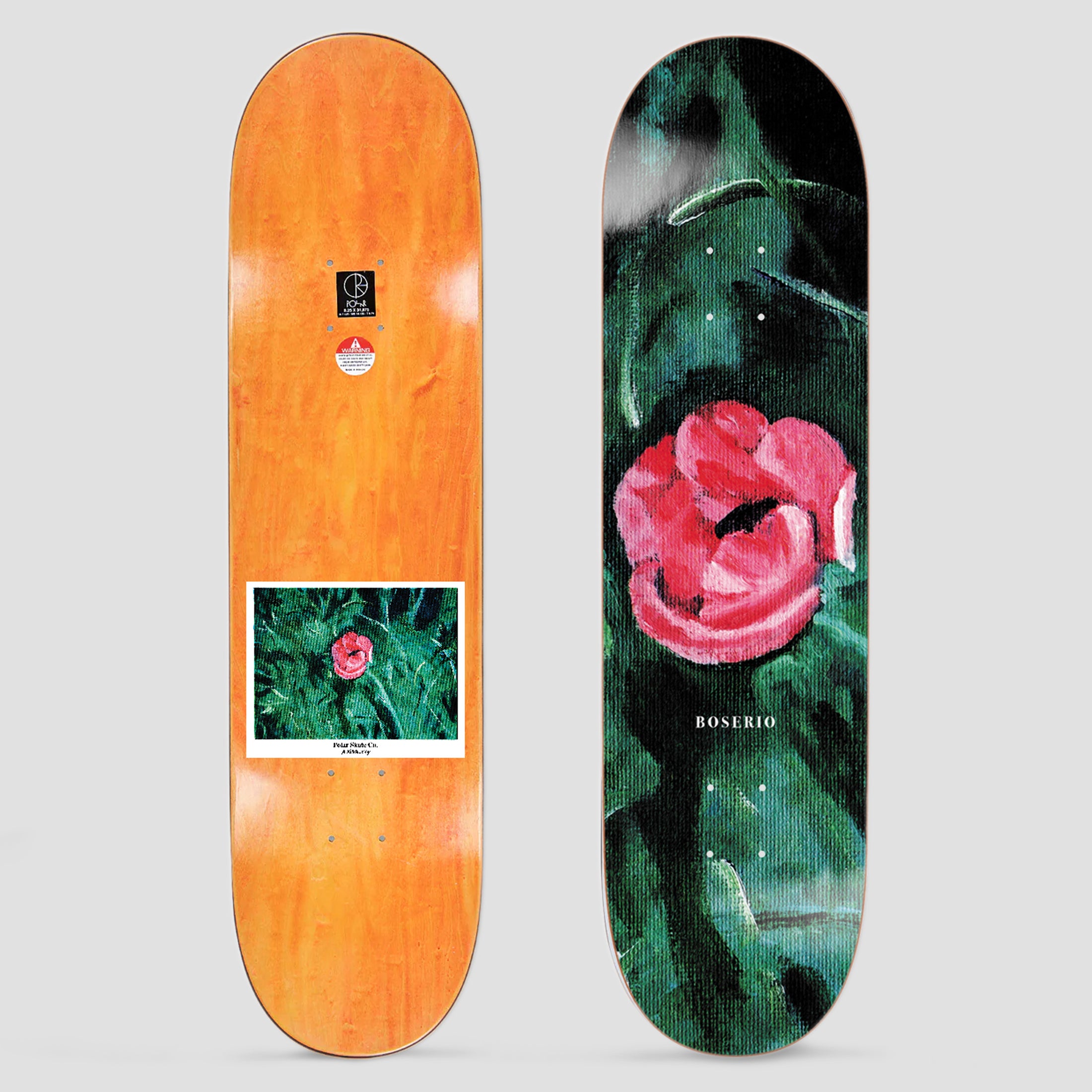 Polar 8.375 Nick Boserio Amaryllis Skateboard Deck