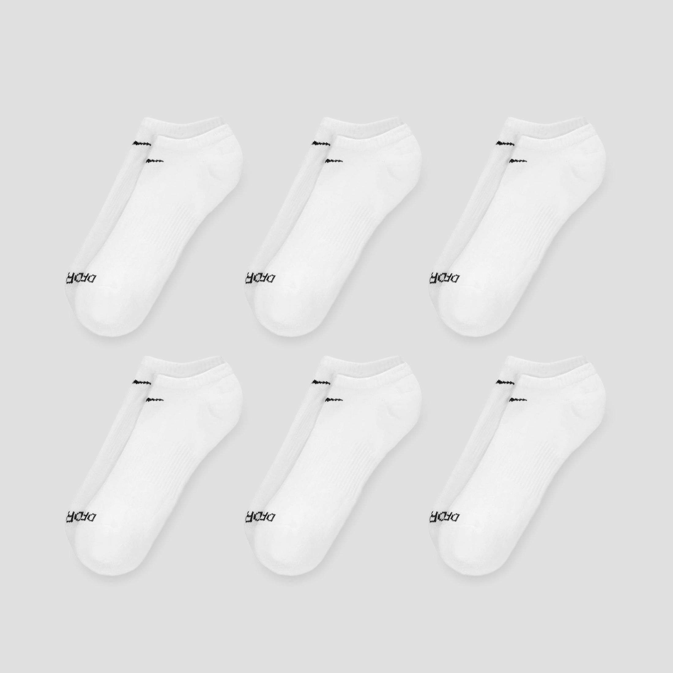 Nike Everyday Plus Cushioned Socks Low White / Black (6 pairs)