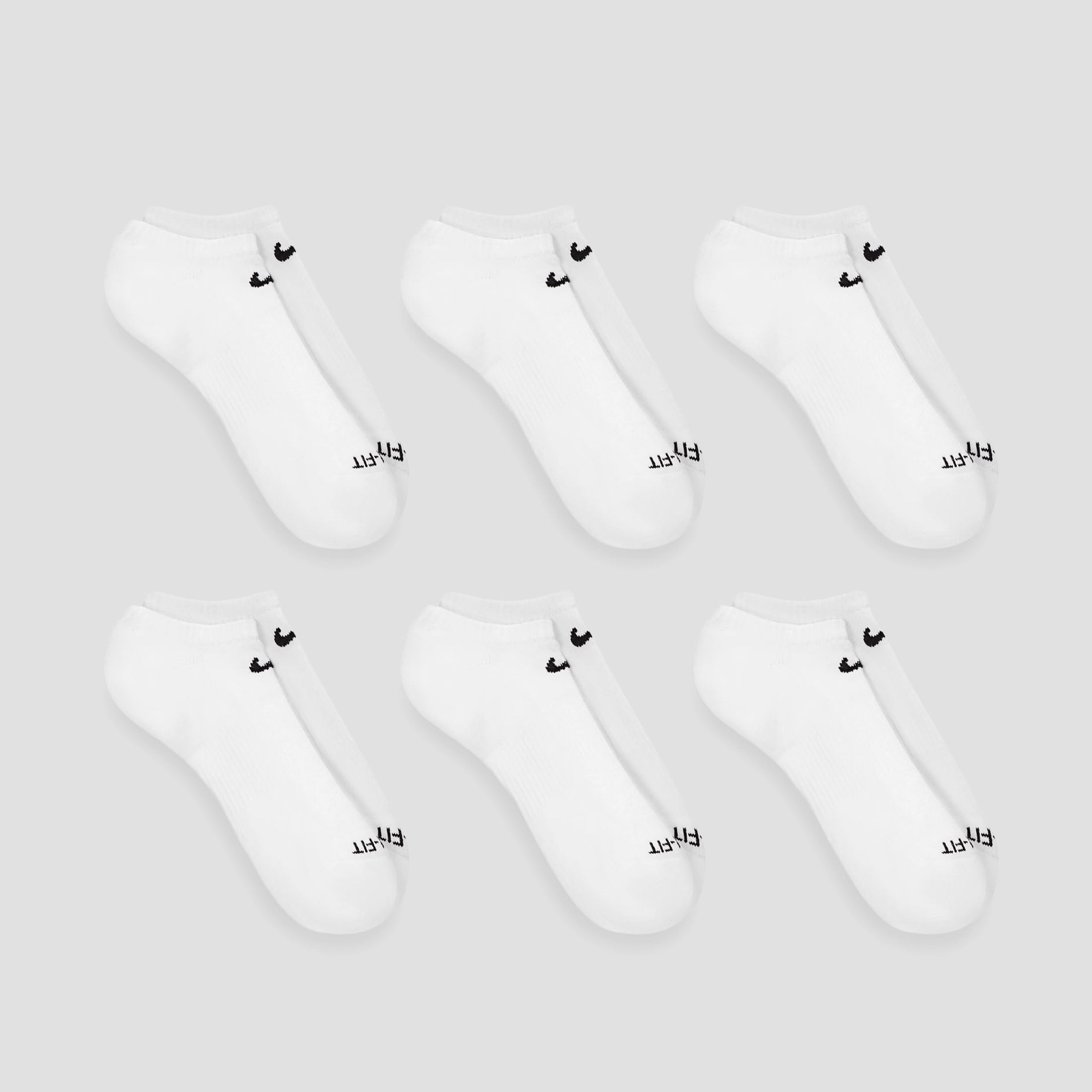 Nike Everyday Plus Cushioned Socks Low White / Black (6 pairs)