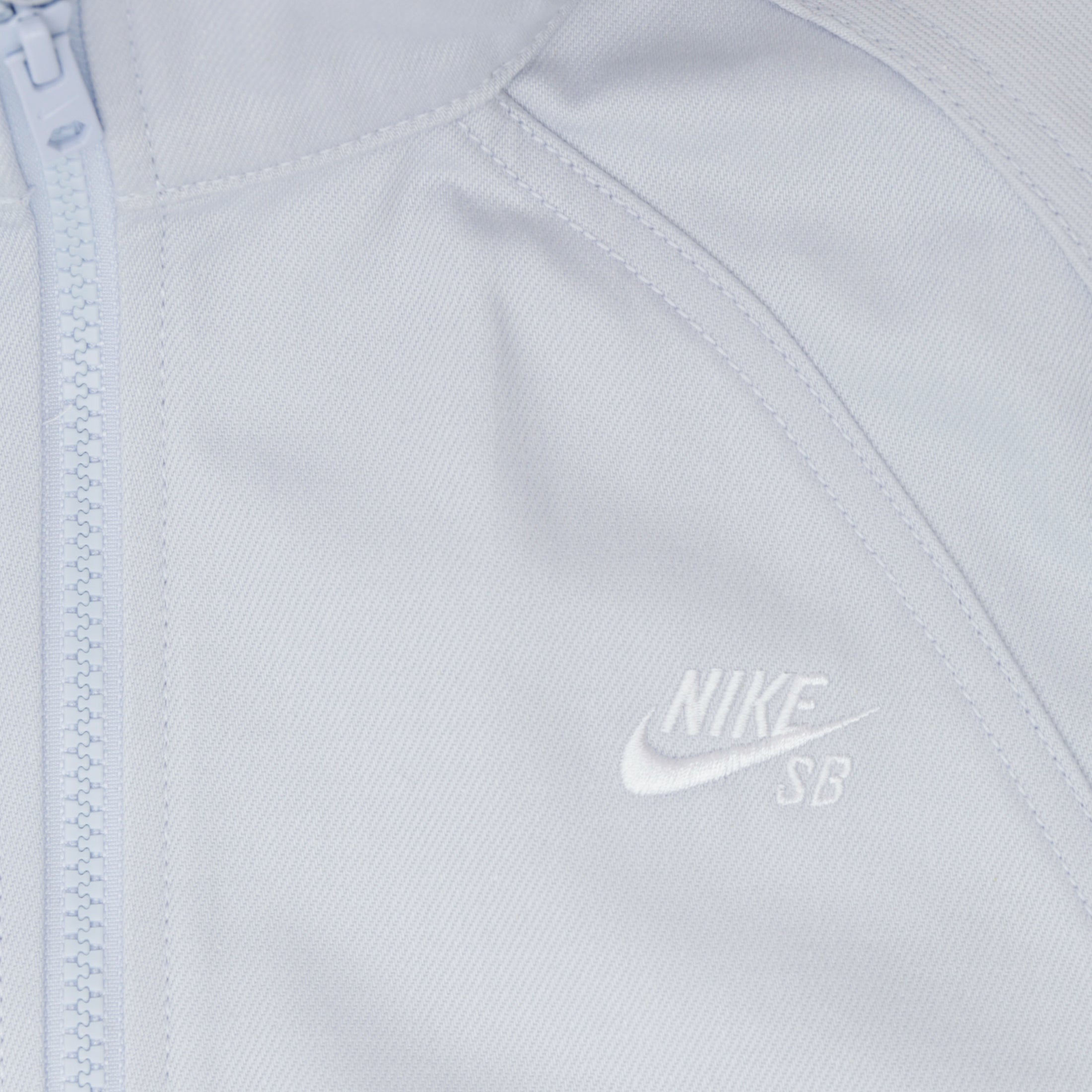 Nike SB Denim Full Zip Track Jacket Football Grey / White