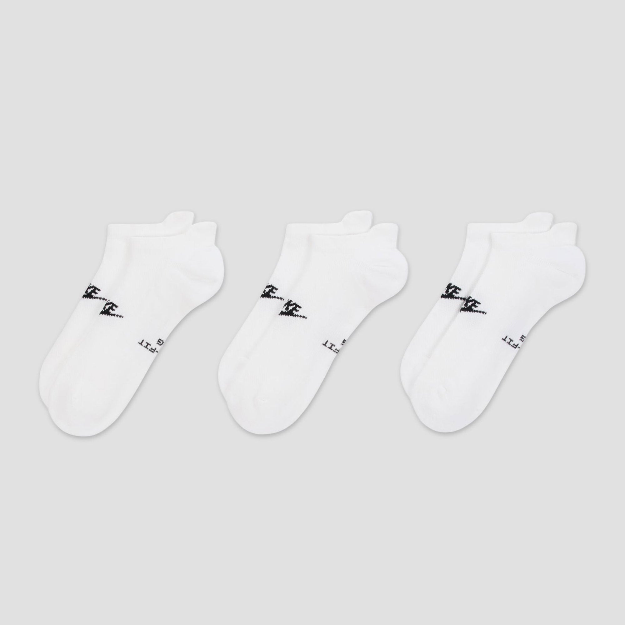 Nike SB Everyday Elevated No-Show Socks 3 Pairs White
