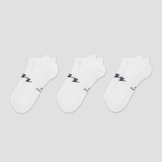 Nike SB Everyday Elevated No-Show Socks 3 Pairs White