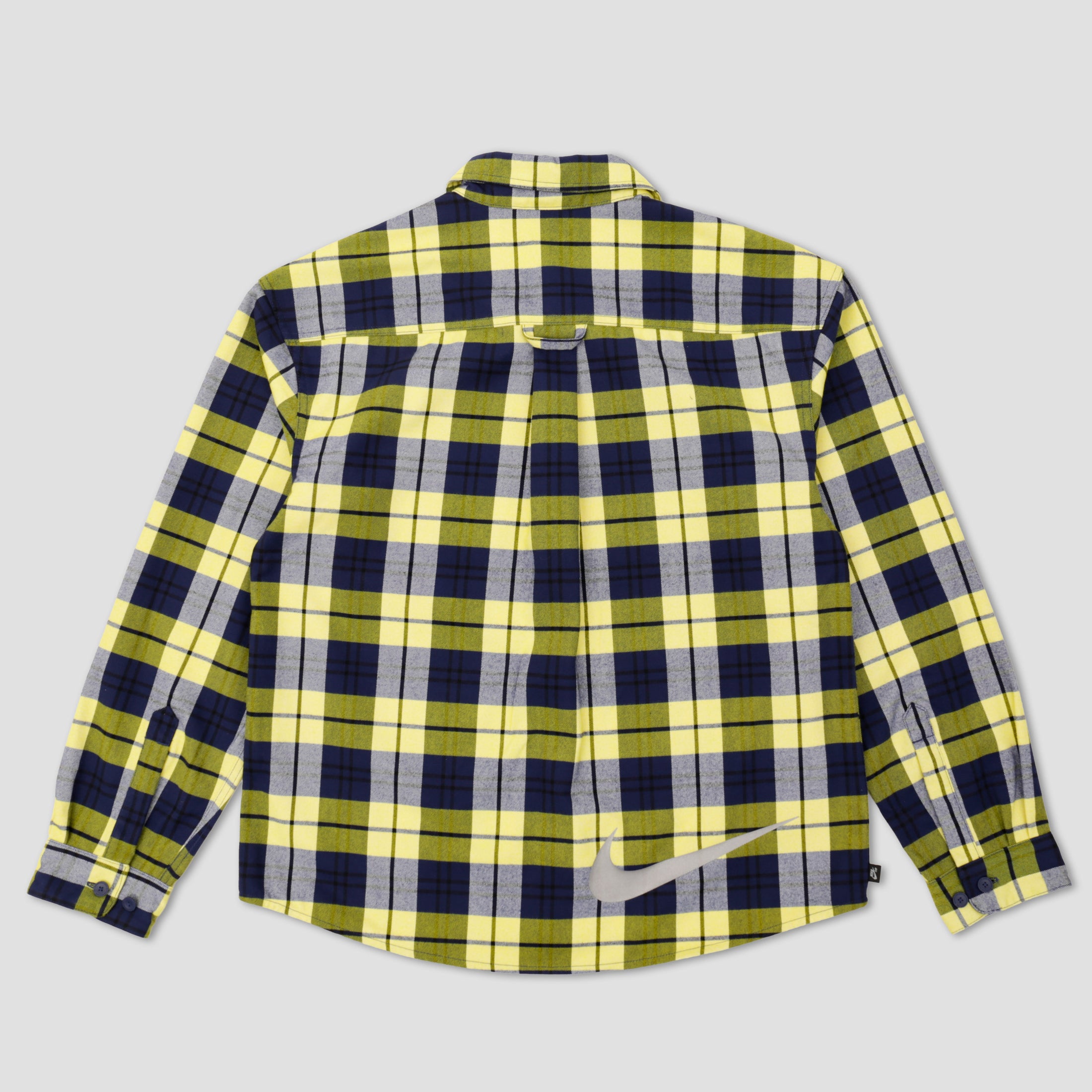 Nike SB Longsleeve Flannel Shirt Midnight Navy / Speed Yellow
