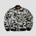 Load image into Gallery viewer, HUF Olympia Flight Jacket Camo
