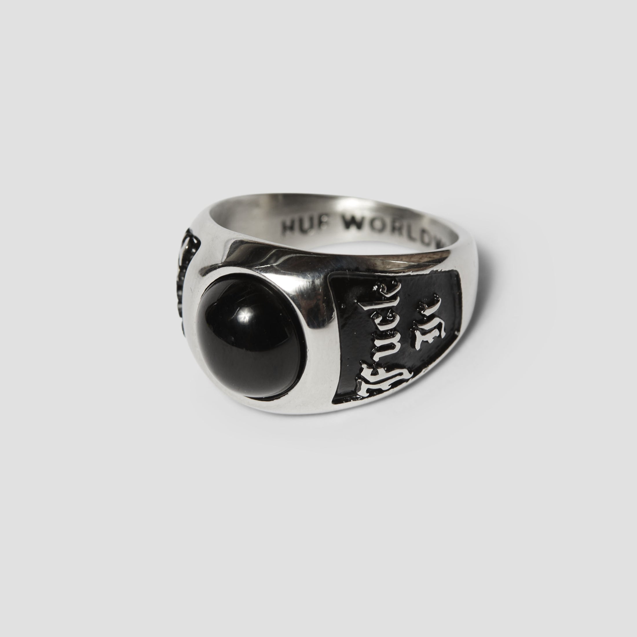 HUF Onyx Signet Ring Silver
