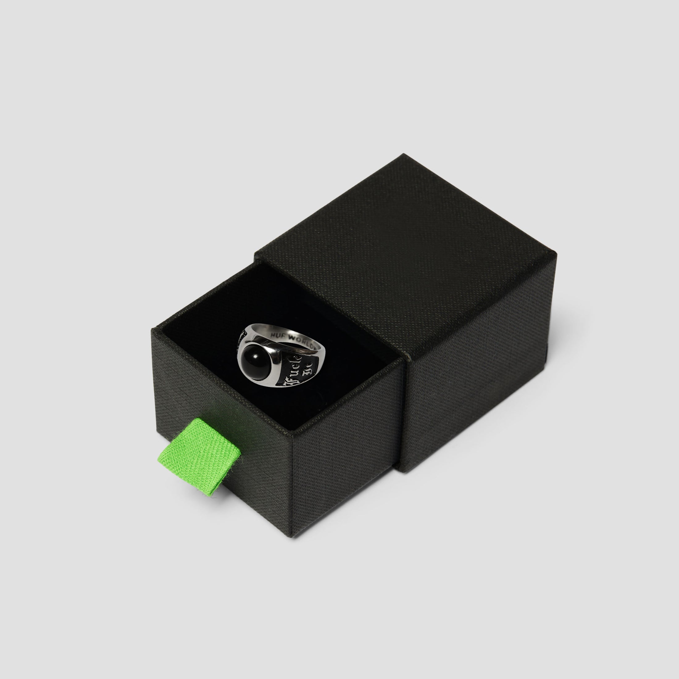 HUF Onyx Signet Ring Silver