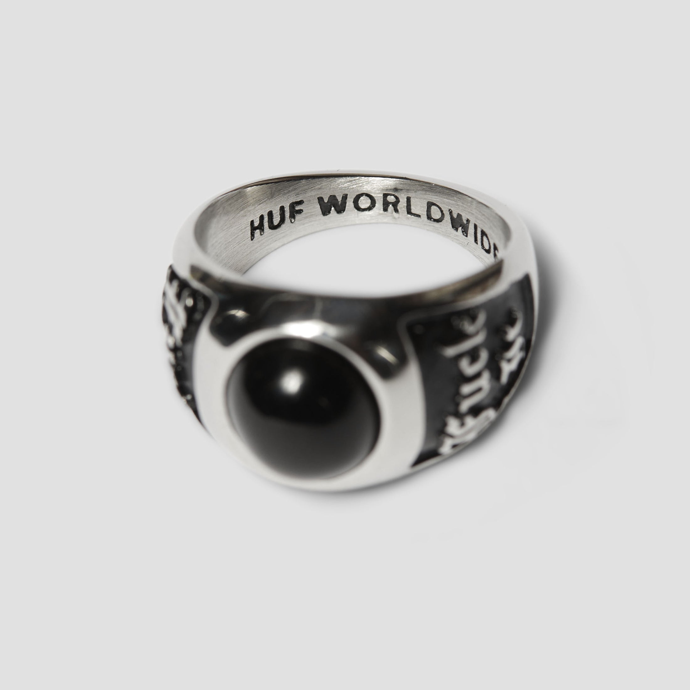HUF Onyx Signet Ring Silver