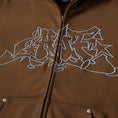 Load image into Gallery viewer, HUF Outlines Heavy Weight Full Zip Fleece Brown
