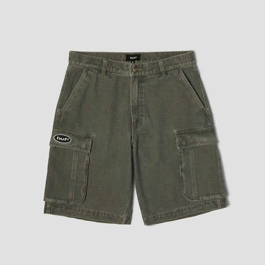 HUF Oval Denim Cargo Short Frost Gray
