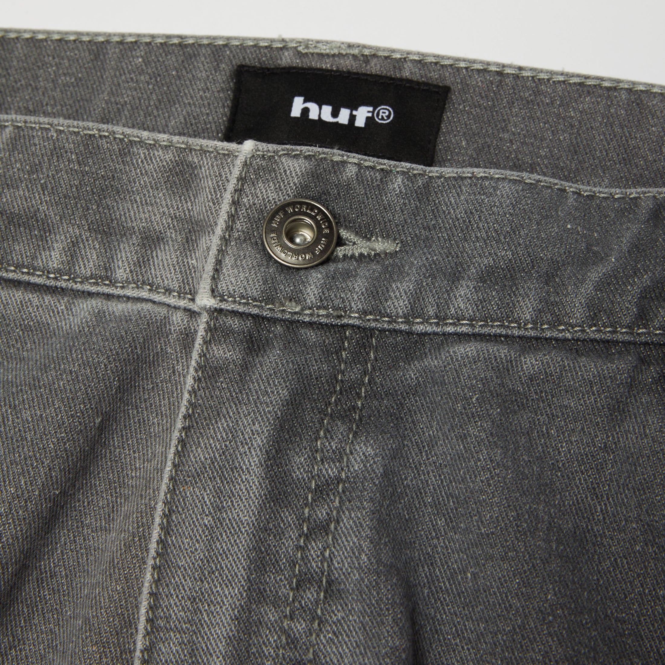 HUF Oval Denim Cargo Short Frost Gray