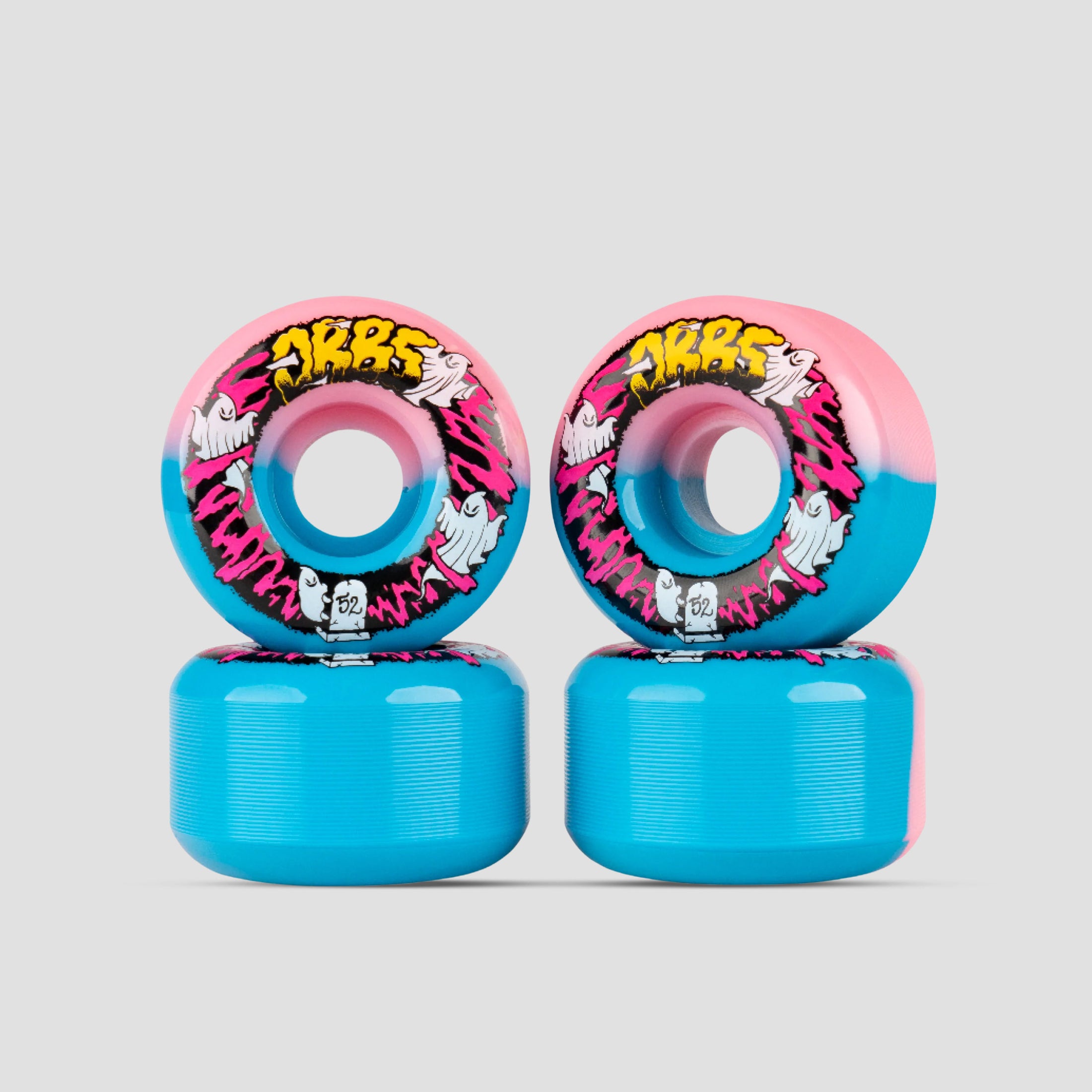 Orbs Apparitions 52mm 99A Splits Round Skateboard Wheels Pink / Blue