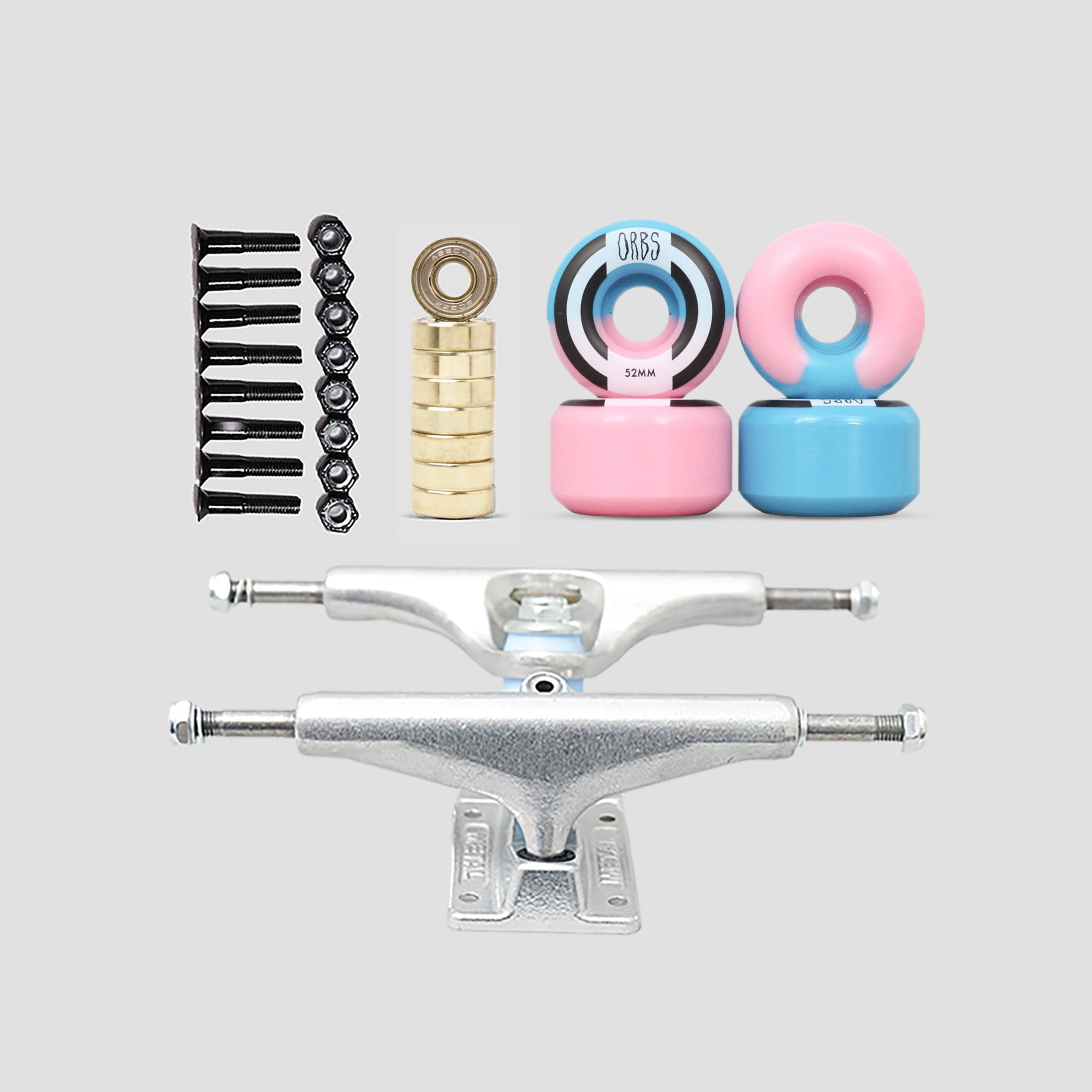 Orbs Splits Pink / Blue 52mm Undercarriage Kit 5.25" (7.75"- 8.25")