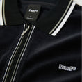 Load image into Gallery viewer, HUF Parker Velour Longsleeve Polo Black
