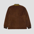 Load image into Gallery viewer, HUF Parker Velour Longsleeve Polo Brown

