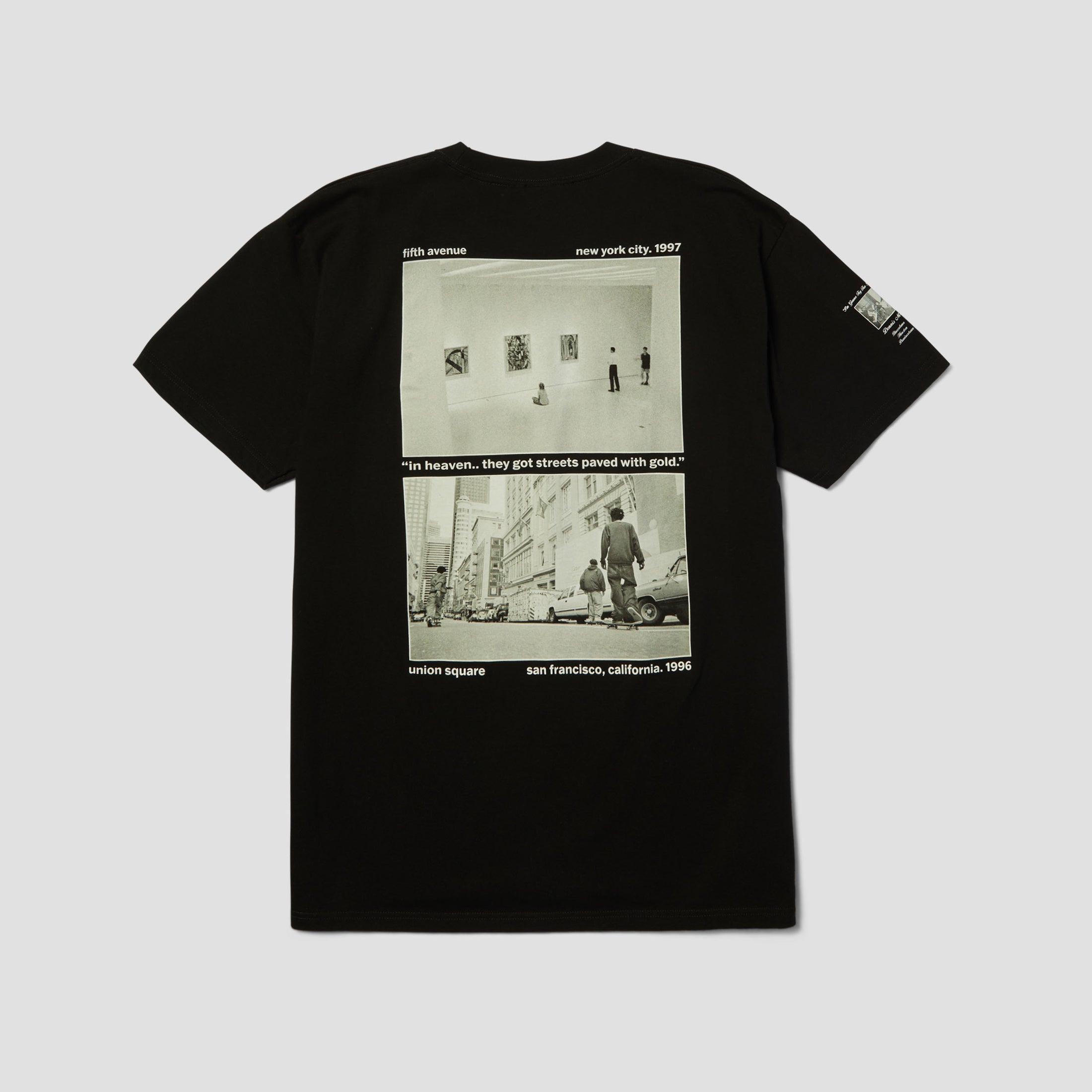 HUF Paved With Gold T-Shirt Black