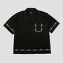 HUF Pinstripe Embroidered Shortsleeve Resort Shirt Black