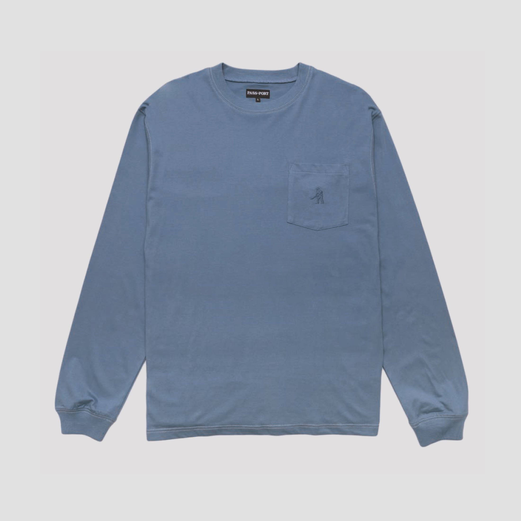 Passport Organic Pocket Longsleeve Blue