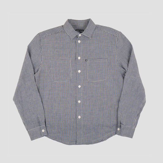Passport Workers Check Longsleeve Shirt Navy