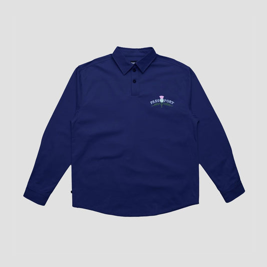 Passport Thistle Embroidery AG Shortsleeve Shirt Navy
