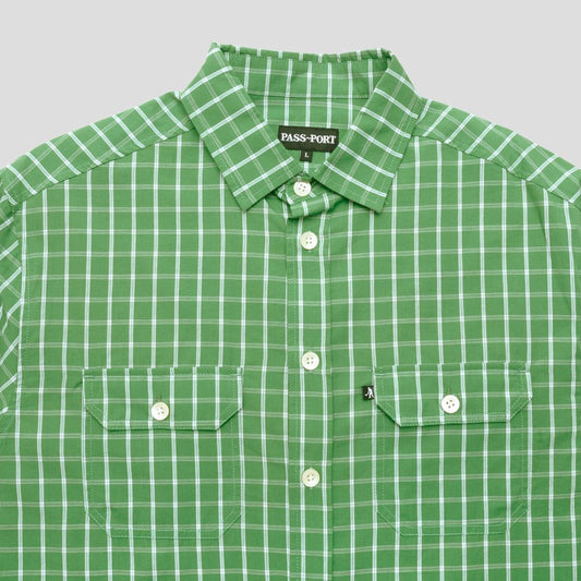 Passport Workers Check Shirt Longsleeve Green