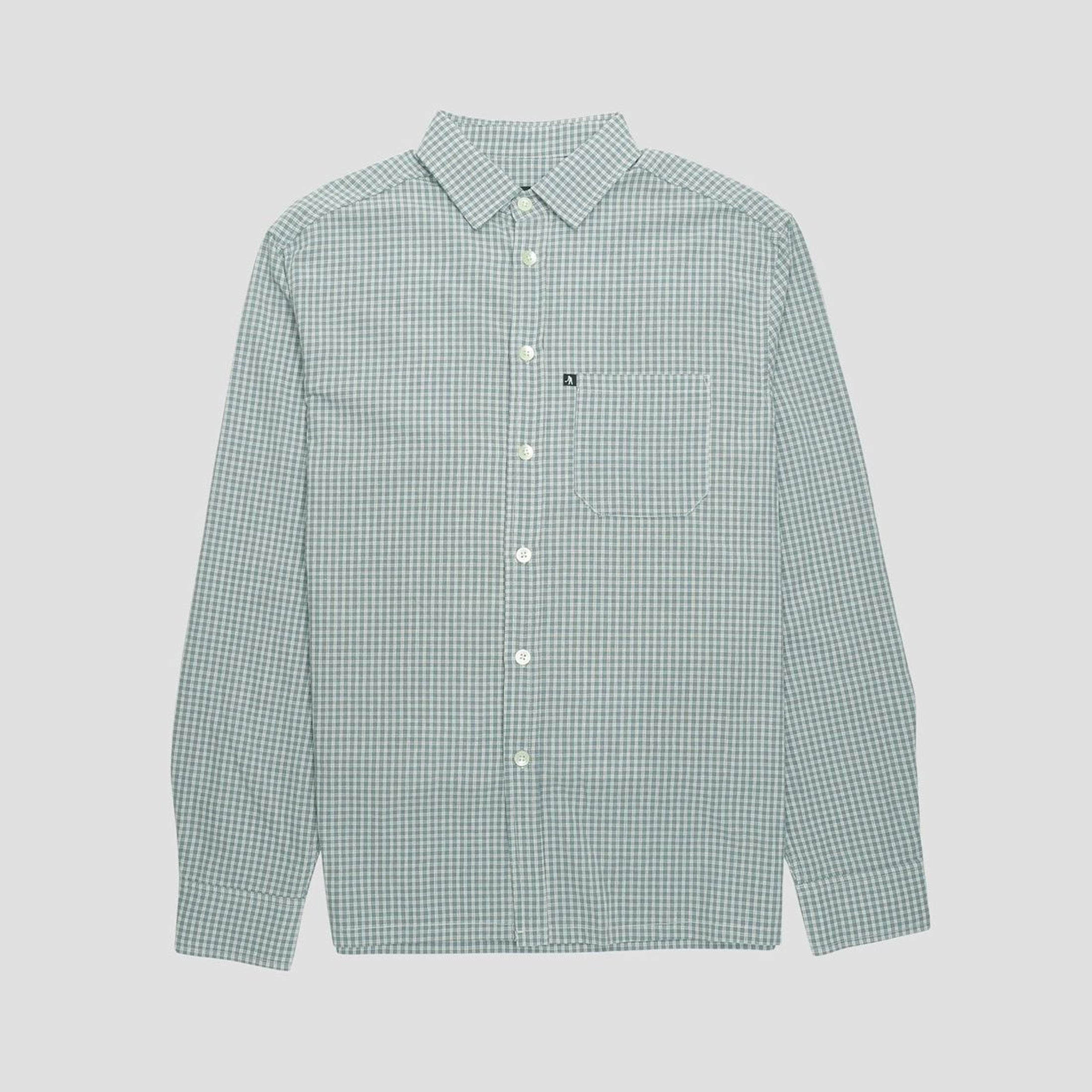 Passport Workers Check Shirt Longsleeve Teal