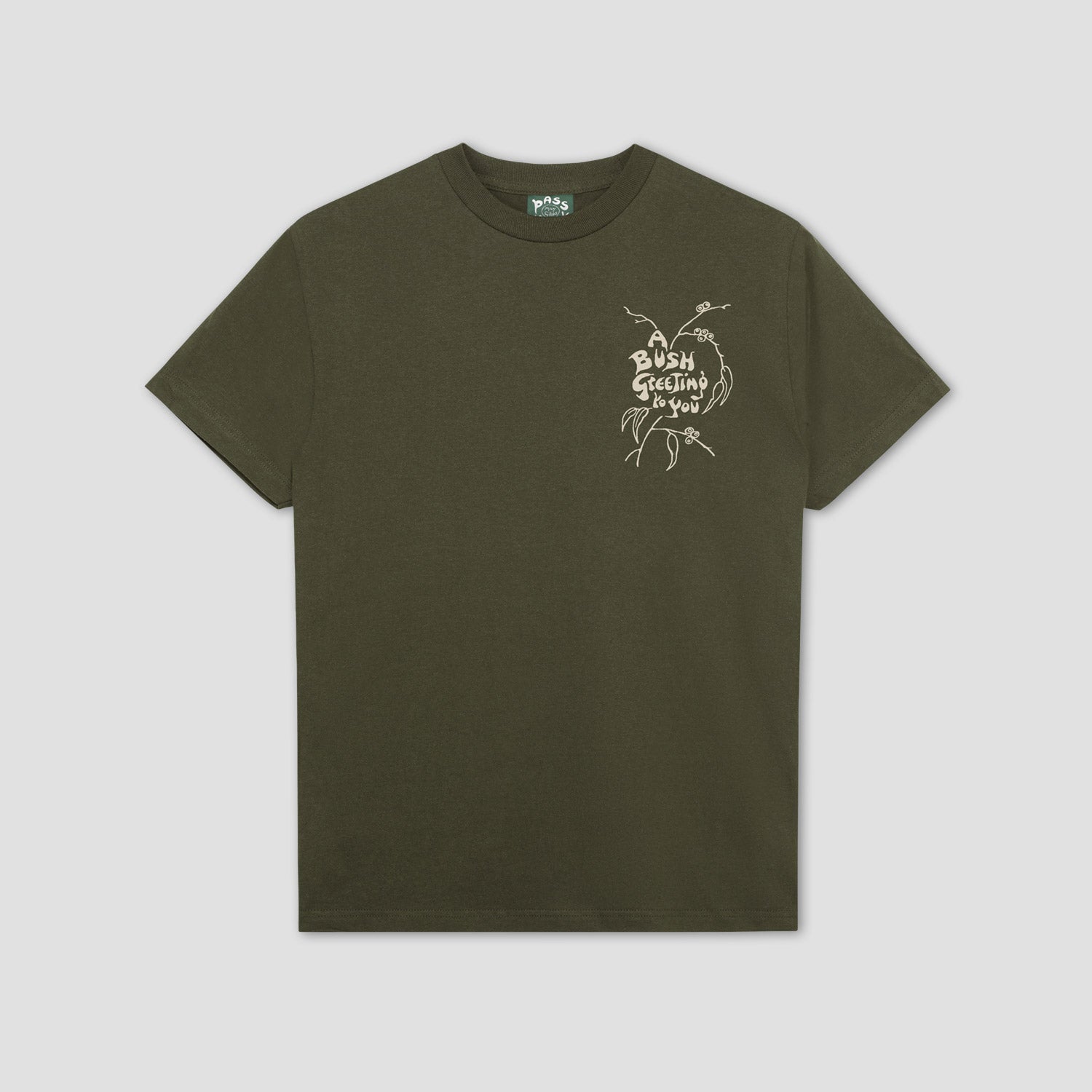 Passport Bush Greeting T-Shirt Olive