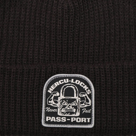 Passport Hercu-Locks Packers Beanie Vintage Black