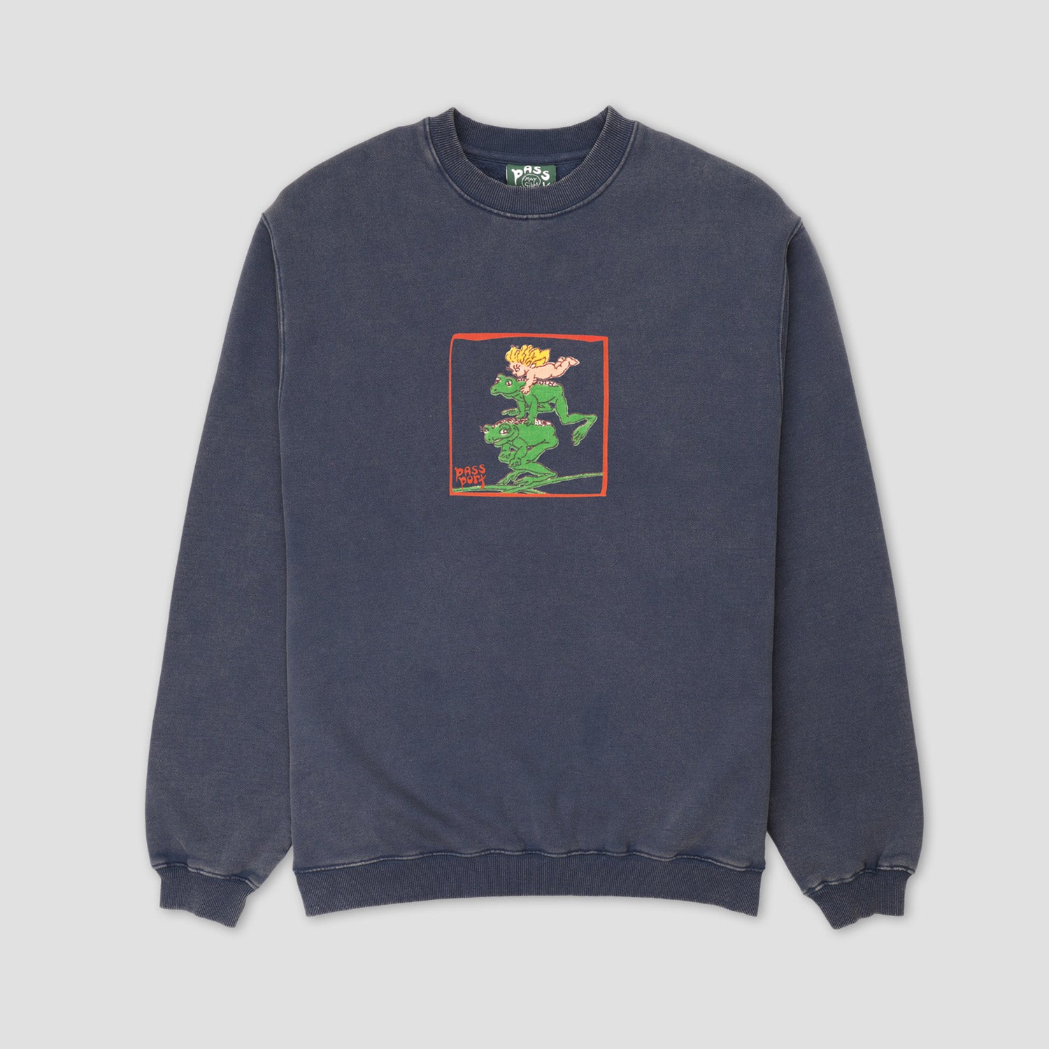 Passport Leap Frog Sweater Acid Navy
