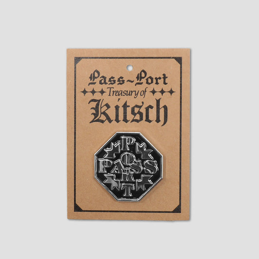 Passport Minted Pin Antique Silver / Black
