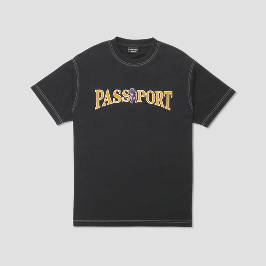 Passport Official Contrast T-Shirt Washed Black